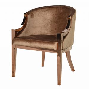 Velvet & Copper Armchair